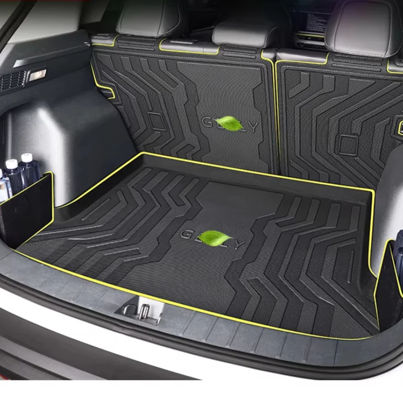 Pre Geely New Coolray 2024 2023 RESTYLING CAR CARDE Zadný kmeň vložka nákladný kmeň TPE TPE TRUNK MAT MLAY MAD MAD KOPE STROJE