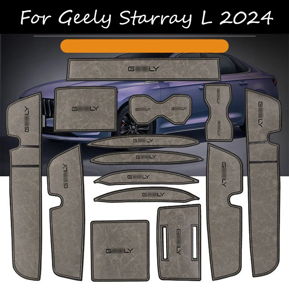 Pre Geely Starray L 2024 Interiérové ​​doplnky automobilové dvere Groove Anti-Slip Mat pre telefonické brány sloty Matky Matky Cup Cover Cover Koberce