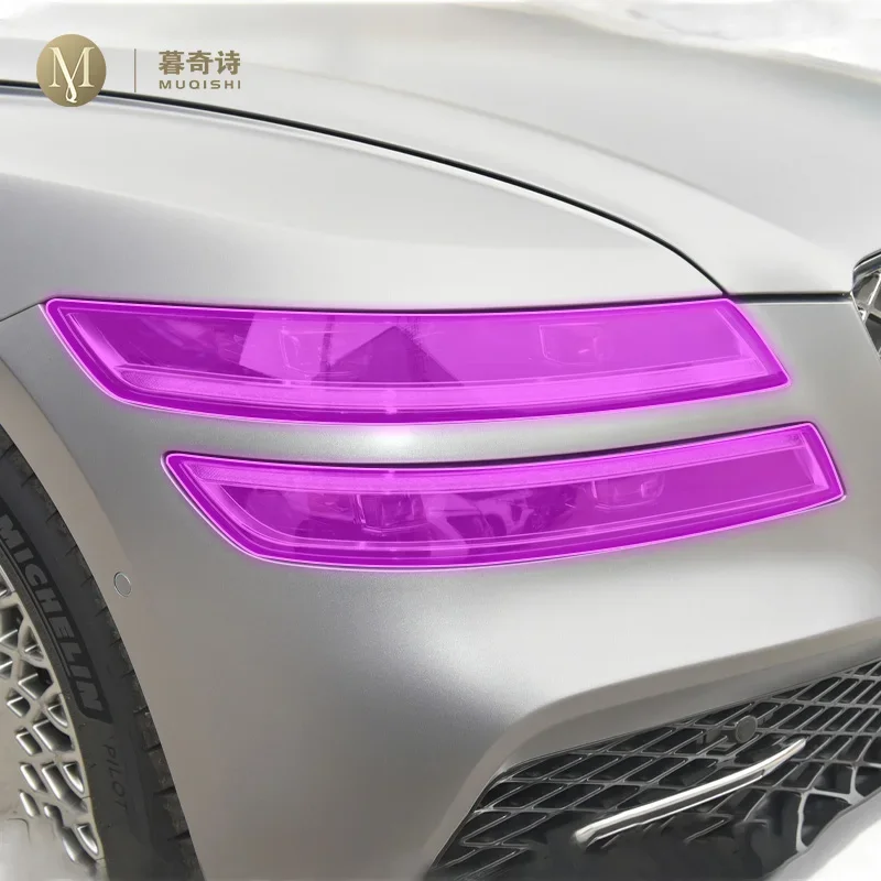 Pre Genesis G80 2022-2024CAR Exteriérový film TPU PPF Ochranné svetly Ochranný film Anti Scratch Oprava membrány Údený svetlomet