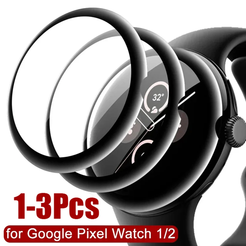 Pre Google Pixel Watch 2 1 Plné pokrytie 3D zakrivené priehľadné chránič obrazovky pre Google Pixel Watch PMMA Film Not Glass