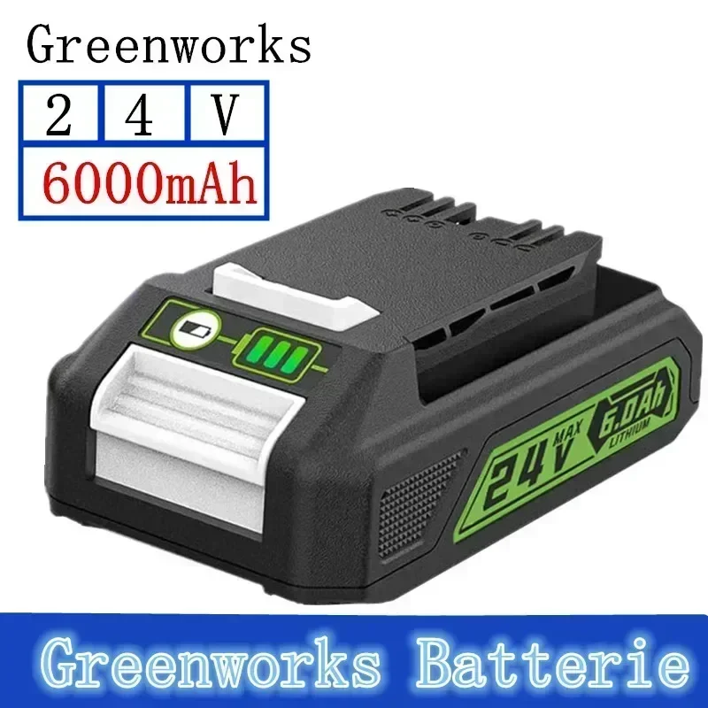 Pre Greenworks 24 V 6,0 AH Batter Tasche 708 29842 Littium-Kompatibel MIT 20352 22232 Werkzeuge