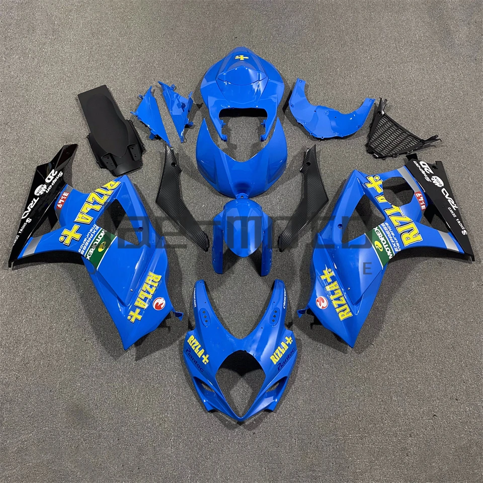 Pre GSXR1000 GSX-R1000 K7 K8 2007 2008 Motocyklová karoséria sada vstrekovanie ABS Plastics Favics Príslušenstvo modrý B