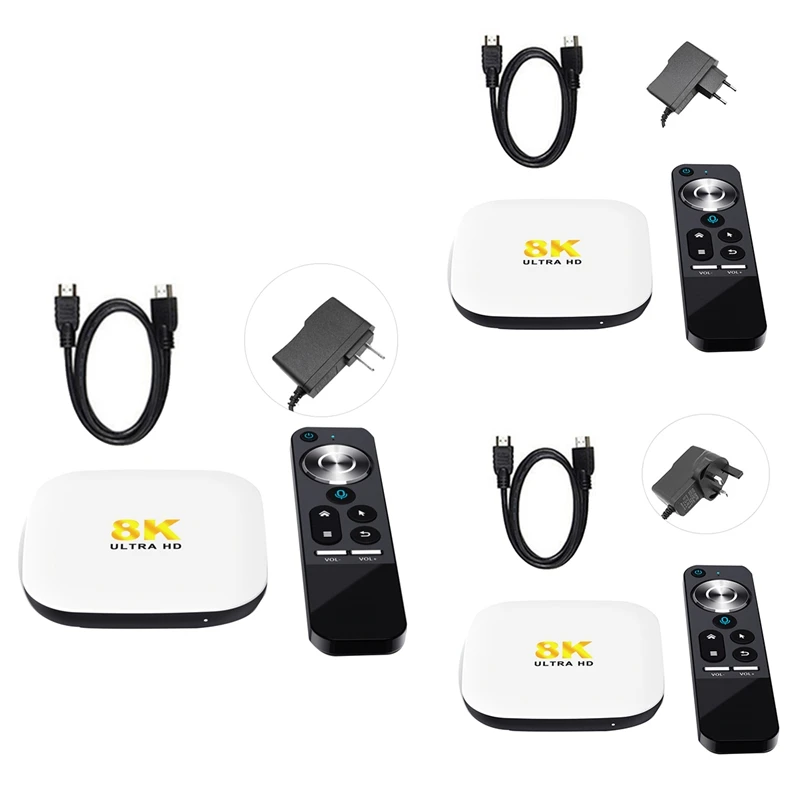 Pre H96 Max M2 TV Box 4 GB+64 GB Android 13 Smart TV Box WiFi6 BT 5.0 8K AV1 médium Player RK3528 TV Set Top Box DURABLE UK PLEC