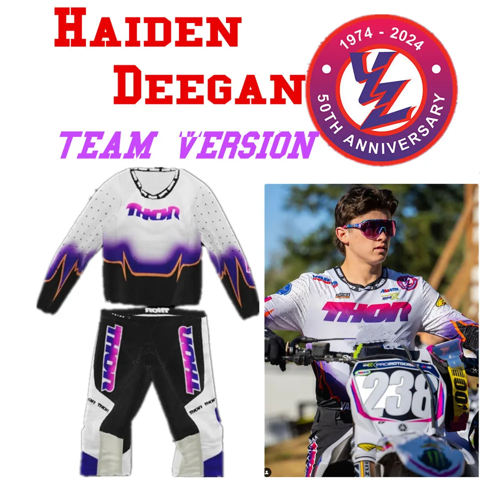 Pre Haigen Deegan 2024 YZ 50 rokov retro motokrosová sadu Tld Racing MX Jersey Set Moto Suit Off Road Dirt Bike Combo Combo