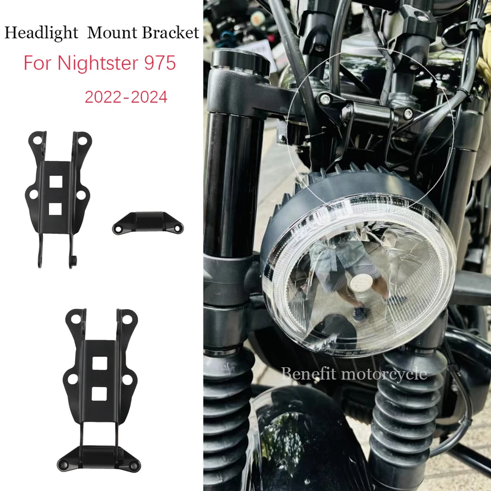 Pre Harley Nightster 975 RH975S 2022 2023 2024 Motocyklové príslušenstvo MONT DOPLNKA KIT Čierna svetlomet Montáž