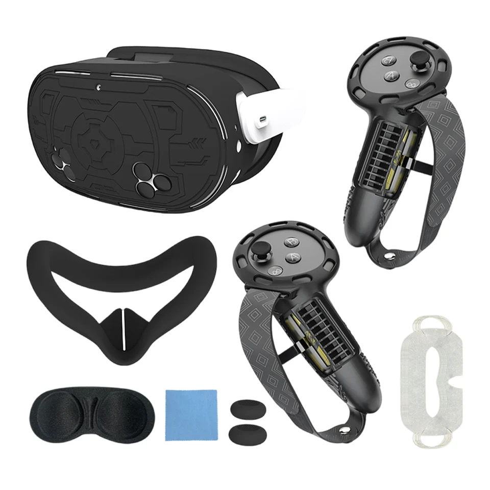 Pre headset meta quest 3s VR 7ks VR príslušenstvo protektor sada anti-škrabka anti-fall ovládač Rovkoverky kryty ovládacích ovládacích ovládacích ovládacích ovládacích ovládacích ovládačov