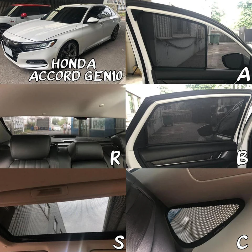 Pre Honda Accord 10. 2018-2022 Magnetický automobil Sunshade predné čelné sklo oponu Zadná strana detského okna