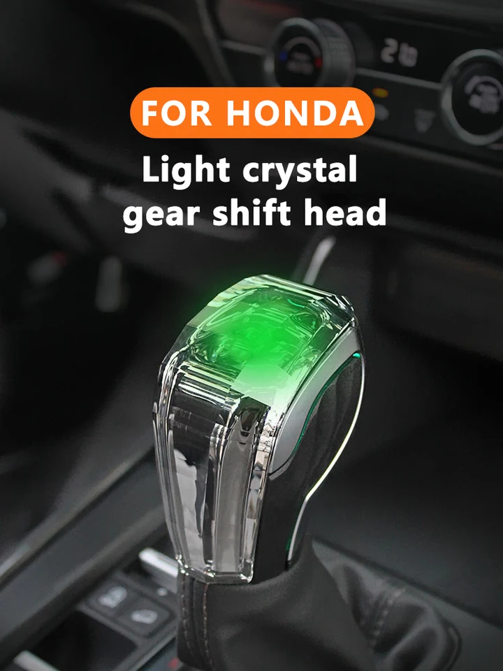 Pre Honda Accord Civic Vezel Fit CR-V Odyssey Automotive Crystal Head Lever LED dotyk osvetlený gombík nabíjania