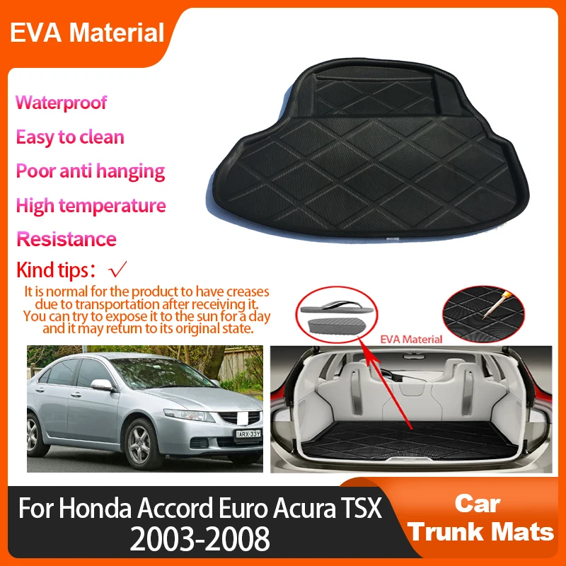 Pre Honda Accord Euro Acura TSX 2003 ~ 2008 Kmeň kmeň zadný nákladný interiérový príslušenstvo Vodotesný chránič batožinových podložiek Eva Material
