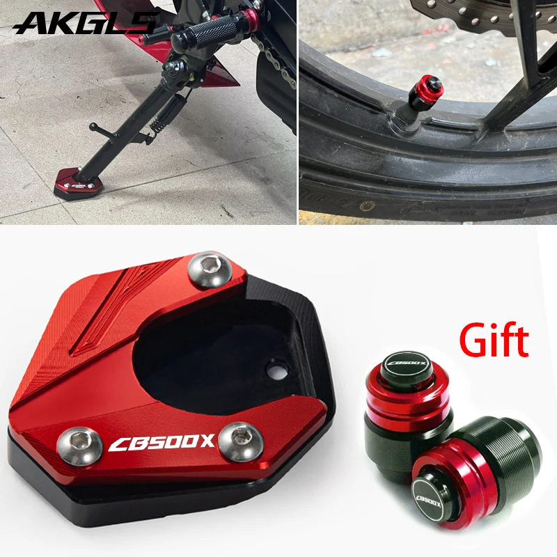 Pre Honda CB500X CB 500 x CB 5000X Foot Bočná držiak na držiak Držiak Expander Brace Extension a Pneumatické kryty ventilov