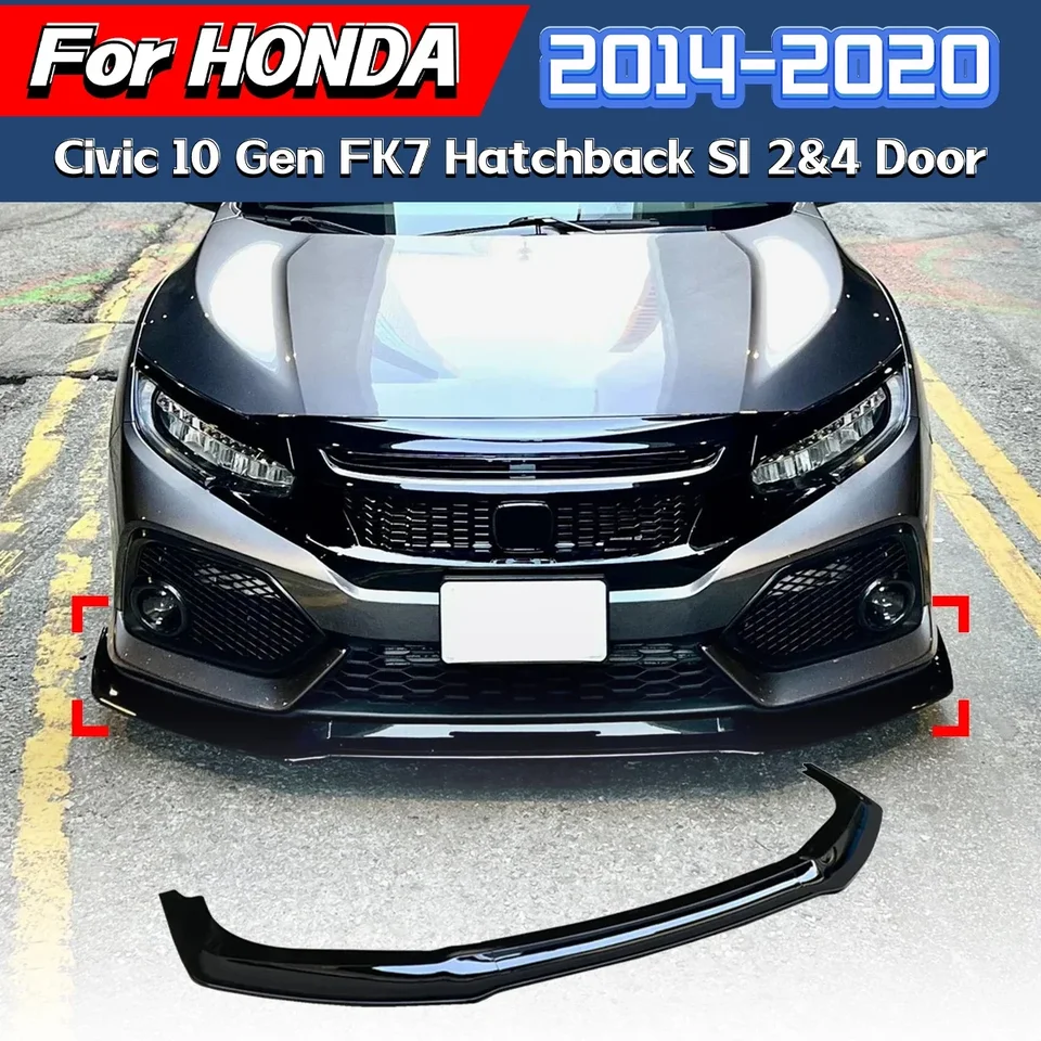 Pre Honda Civic 10 Gen Fk7 Hatchback SI 2 a 4 Dorár 3ks GR Style Auta predného nárazníka SPOILER PEP PEPLETOVÝ OCHRANA