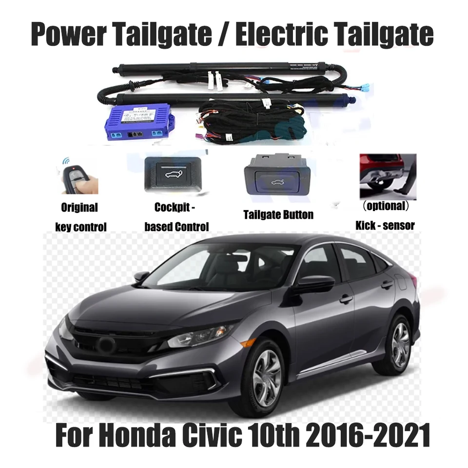 Pre Honda Civic 10. generácia 2016-2021 Automatické zdvíhacie súpravy Otváranie kmeňov Trunk Intelligent Electric Lift Tailgate