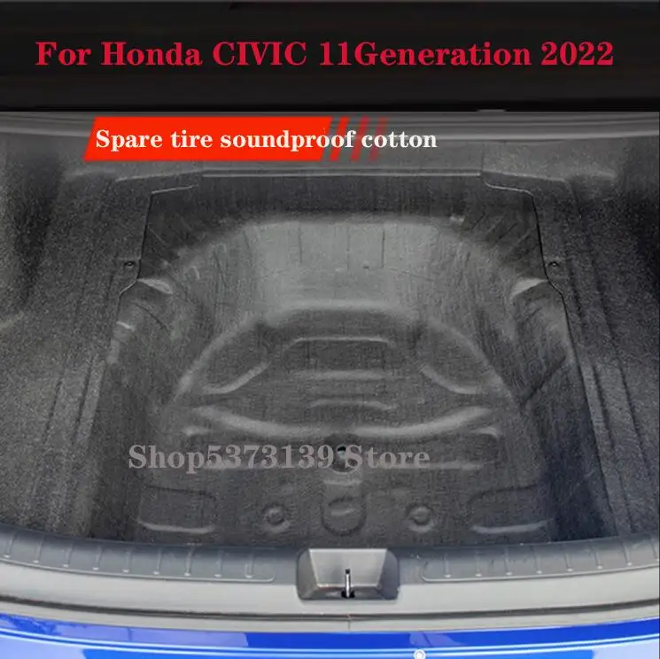 Pre Honda Civic 11 Generation 2022 Náhradné pneumatiky Zvuková izolácia Zvuková izolácia bavlnená tepelná izolácia Pena Flame Flame Redukcia hluku YJ