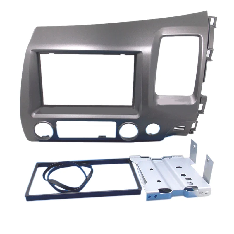 pre Honda Civic 2006-2011 Stereo Radio Double 2 Din Dash Kit Fascia Dash Panel Temk-RHD