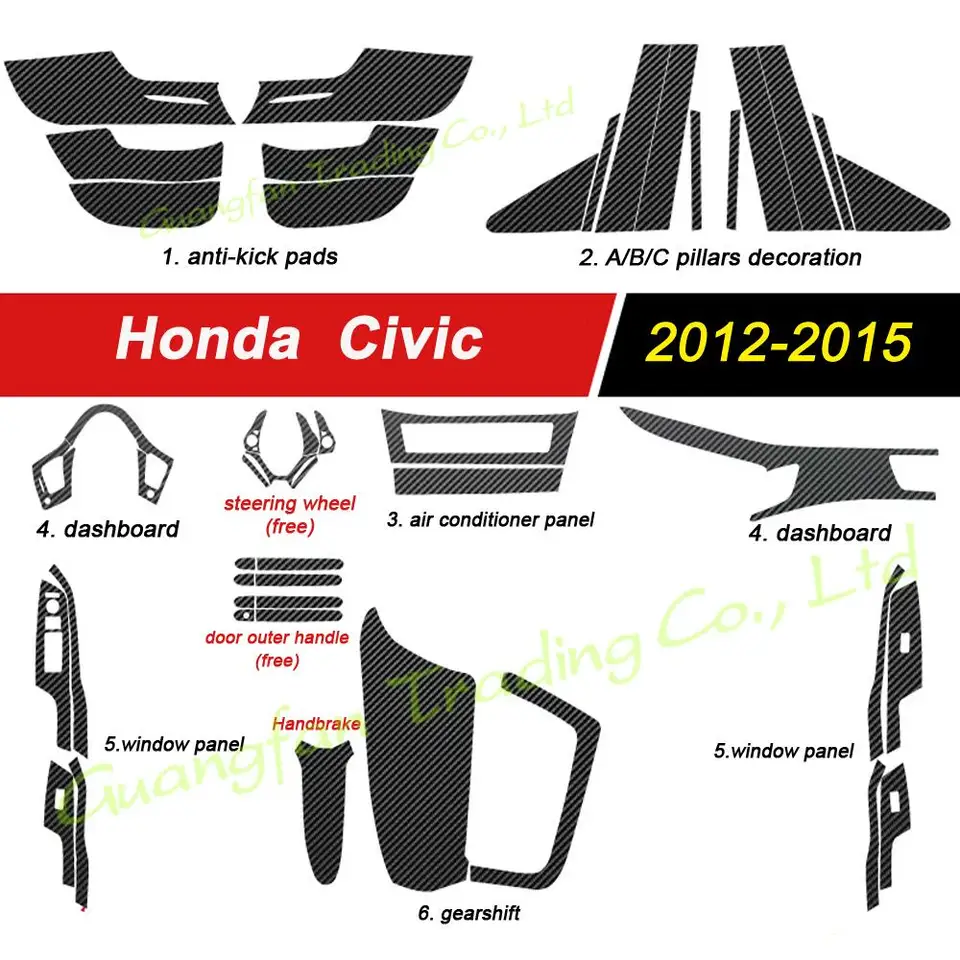 Pre Honda Civic 9. Gen 2012-2015 CAR-STYLING 3D/5D CONIBER CON CON CONCEL COLOR CONFORM