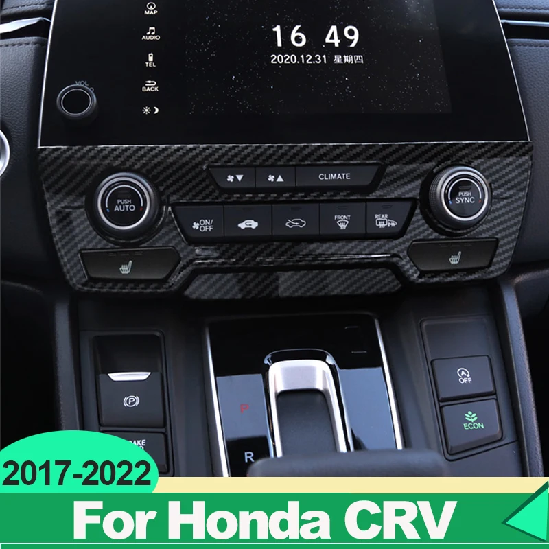 Pre Honda CRV CR-V 5. 2017 2018 2019 2020 2021 2022 ABS AUB Auto Klimatizácia Control Gomb Panel Cover Cover Interiérové ​​príslušenstvo