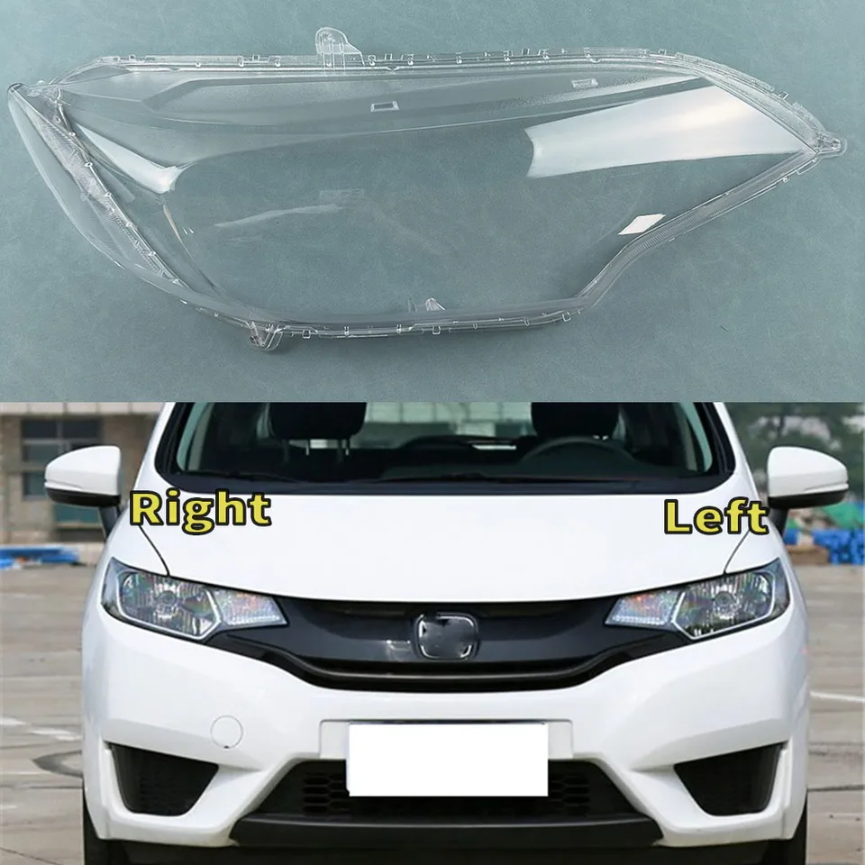 Pre Honda Fit Jazz GK5 2014 ~ 2020 Kryt predného svetlometu Automatické svetlomet Automatické svetlomet lampa Lampa Lampa Light Light Glass Lens Shell