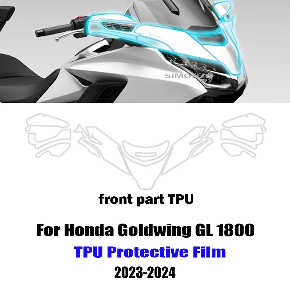 Pre Honda Goldwing GL1800 2023-2024 Príslušenstvo TPU Neviditeľný ochranný film Anti-Scratch Protective Car Film Gold Wing 1800