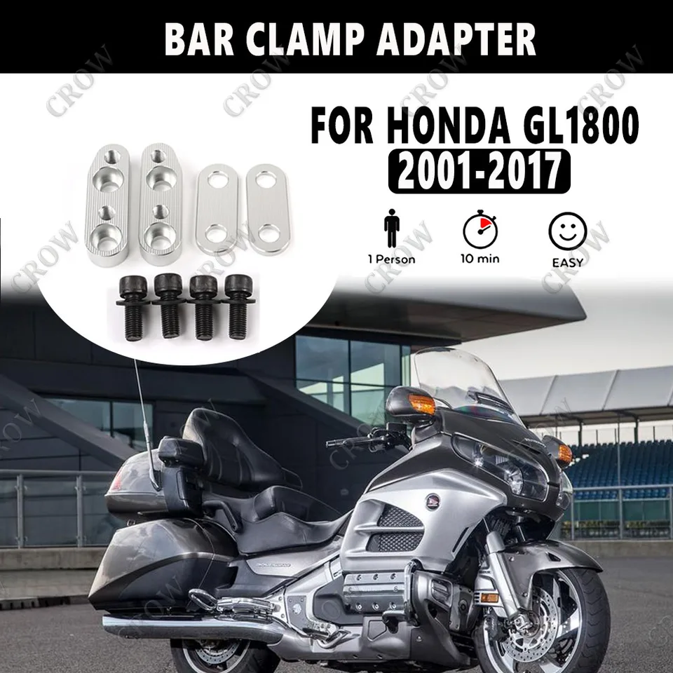 Pre Honda Goldwing GL1800 GL 1800 2001-2017bar Adaptér adaptér Mount Rovidiči stúpača Motocyklové riadky Motokrosové príslušenstvo