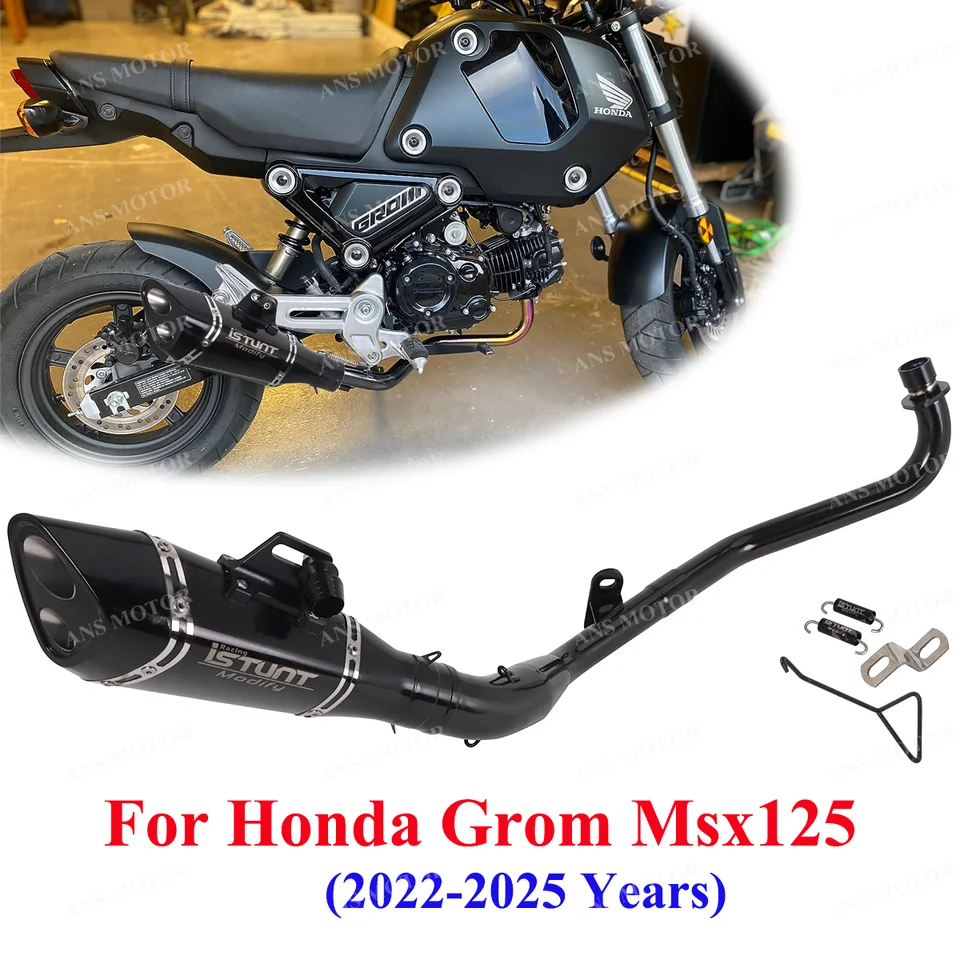 Pre Honda Grom MSX125 2013-2025 Kompletný výfukový systém motocykla výfukových sklz na tlmič