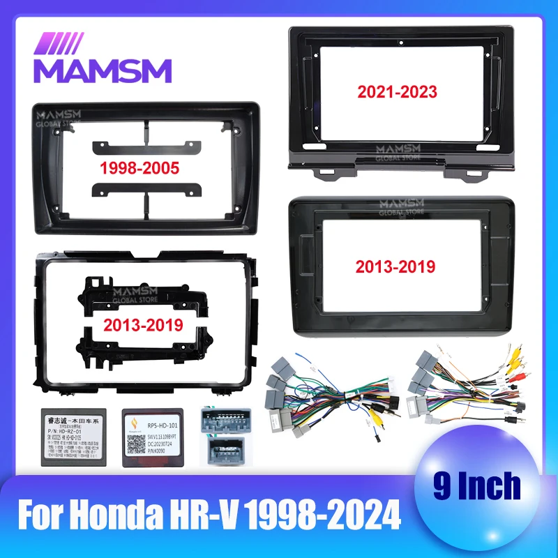 Pre Honda HRV 1998 - 2024 2DIN CAR Radio Plast Fascias Panel Dashboard Rám Inštalácia GPS Android Multimedia Player Audio