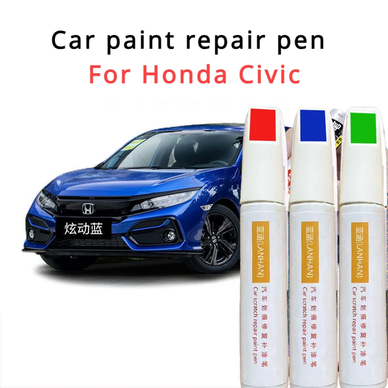 Pre honda občianske auto špeciálne farby pero Crystal White Scratch Oprava artefakt Crystal Black Anti-Rust Honda Civic Paint Pen
