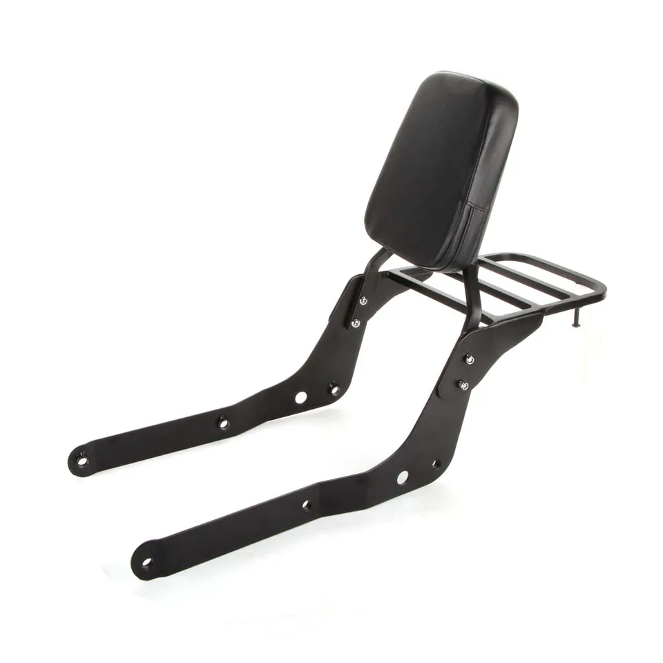 Pre Honda Shadow Aero 750 2004-2012 oceľový kov a syntetická kožená backrest Sissy Bar s stojanom na batožinu 2010 2010 2009 2008