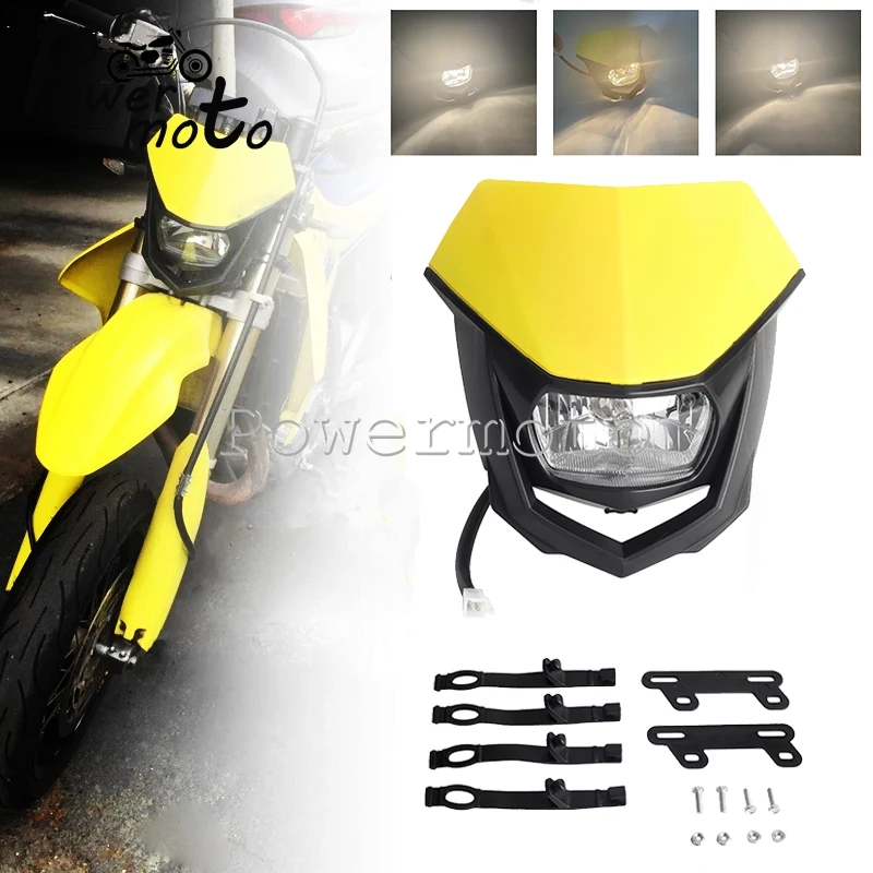 Pre Honda Yamaha Kawasaki Suzuki DR650 DRZ RM RMZ RM-Z 650 125 250 450 Motokros Plast Plast predných LED svetlometov LED svetla LED svetlo