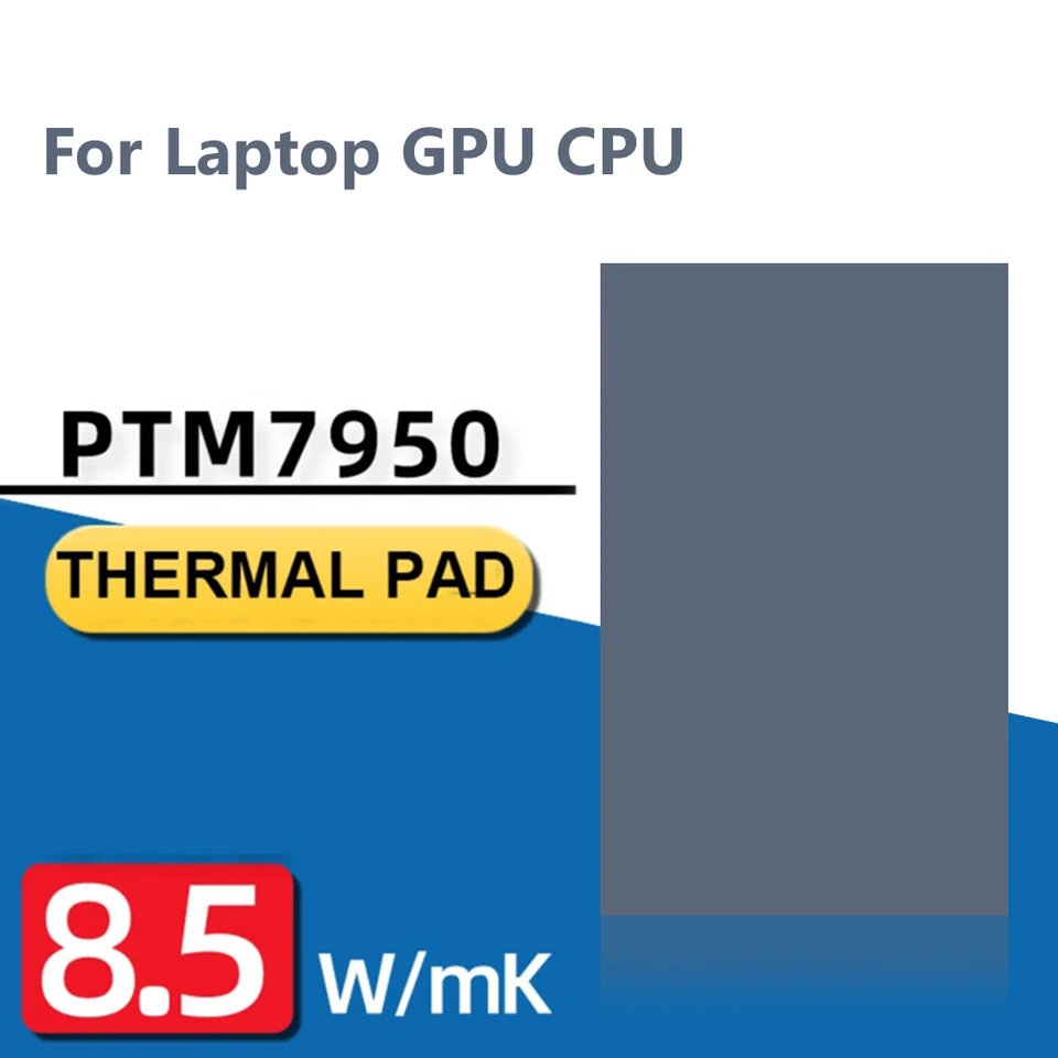 Pre Honeywell PTM7950 Silikónový tepelný podložka 8,5 W/MK Fáza Zmena silikónovej podložky Náhradná ľahká váha pre procesor GPU pre laptop GPU