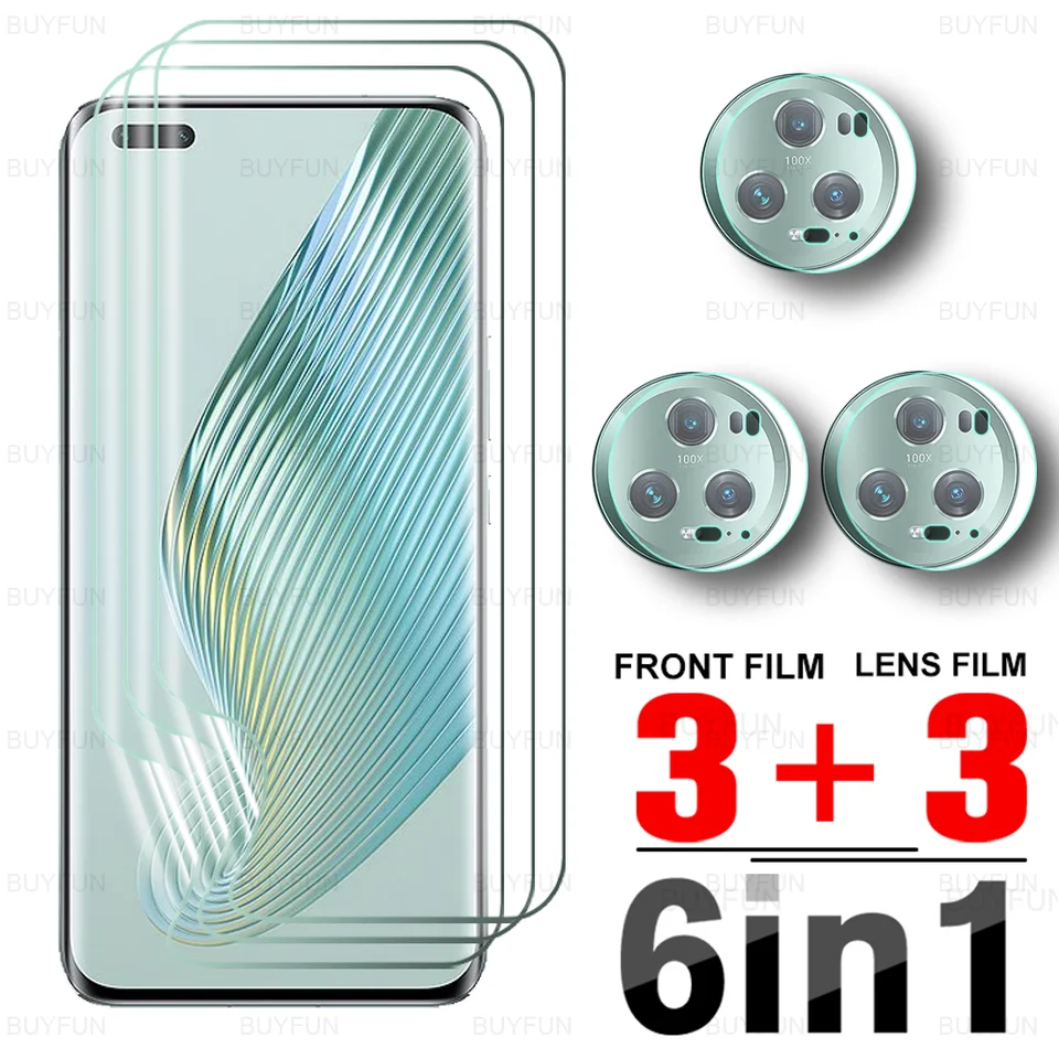 Pre Honor Magic5 Pro 6in1 Front Hydrogel Film Case Magic6 Light Magic 5 Lite Magic5Pro Magic6Lite 6Pro 5G Obser