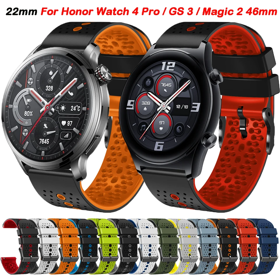 Pre Honor Watch 4 Pro Strap 22 mm Silikónový náramok pre Honor GS 3 / Pro / Magic 2 46 mm Smartwatch Band náhrady Correa