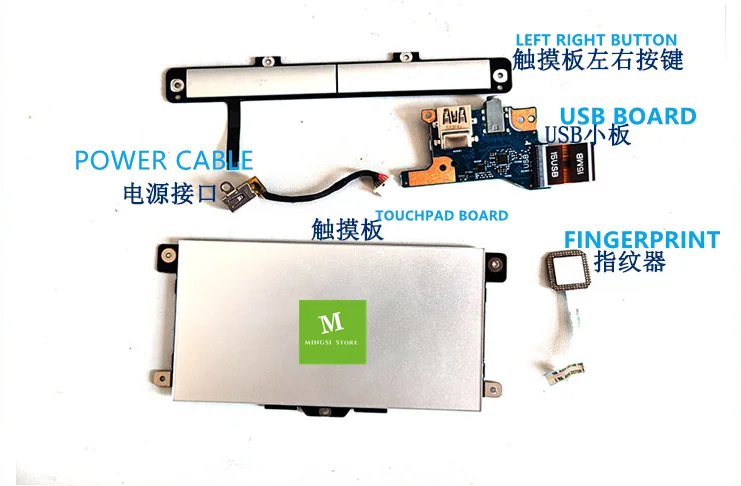 Pre HP EliteBook 750 755 850 G8 G8 Power Cable USB Touchpad ľavého pravého odtlačku prstov