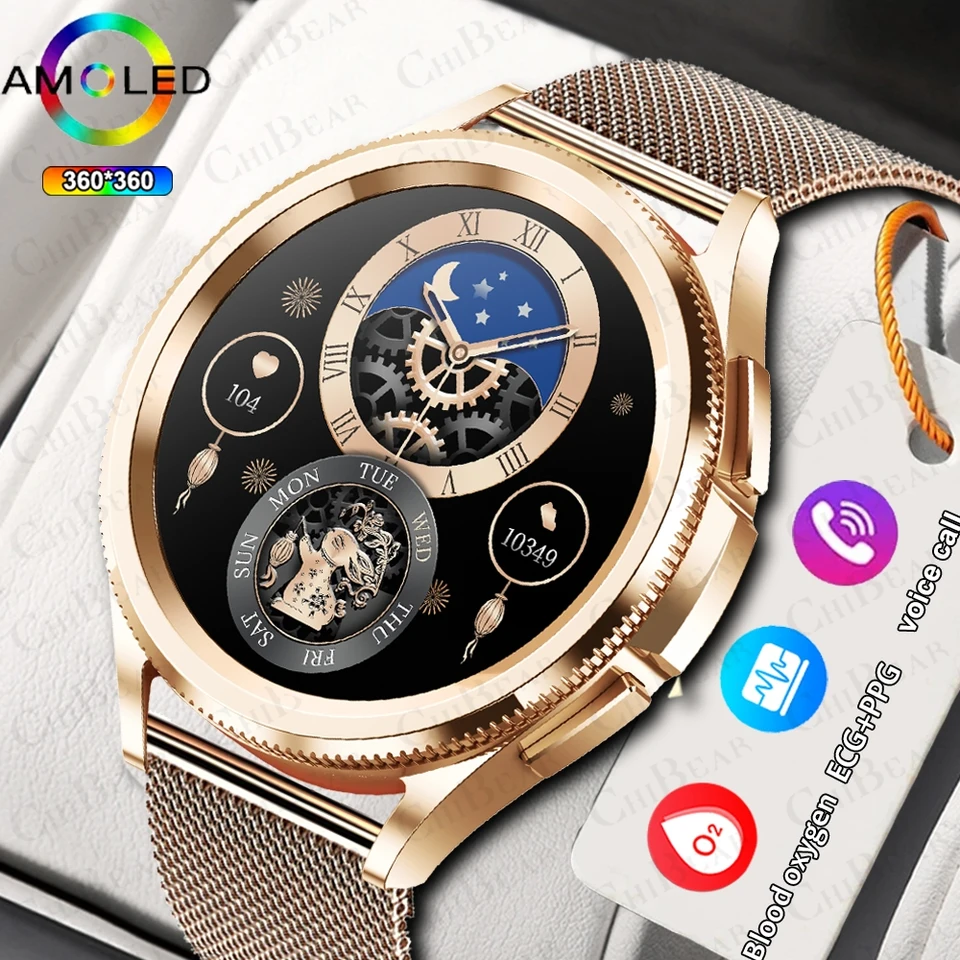 Pre Huawei Galaxy Watch6 Classic Bluetooth Calling Smart Watch Women Health Detection IP68 nepremokavá Bluetooth Call Smartwatch