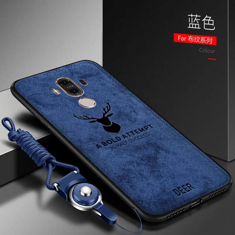 Pre Huawei Mate 10 9 Pro Case Soft Silikone+Tvrdá tkanina Slim Ochranné puzdro pre zadné kryt