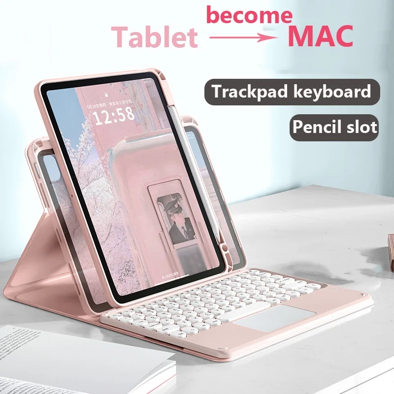Pre Huawei Matepad 11,5 palca S 2024 11 palca 2023 2021 PRO 10,8 10,4 2022 Vzduch 11.5 Papermatte 360 ​​Rotate Cover Touchpad Kláves