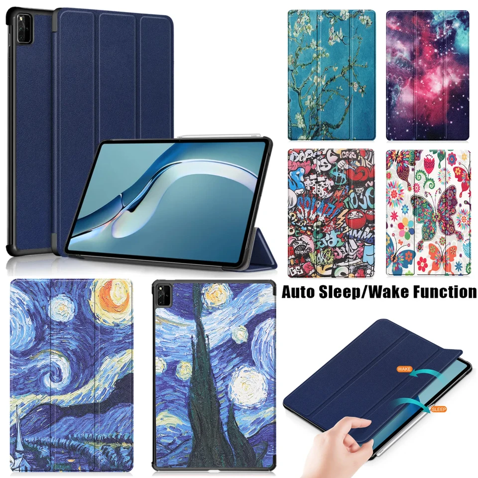 Pre huawei matepad pro 12,6 palca wgr-w09 wgr-w19 wgr-an19 wgrr-w09 folio stánok PU kožené spánok prebudenie magnetické krycie fonda