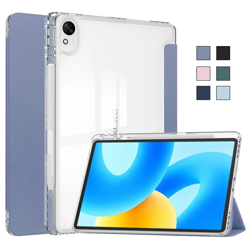 Pre huawei matepad SE 11 11,5 s 2024 Huawei 12x 2024 zadné puzdro PU koža číry stojan módny nárazový náraz s držiakom pera