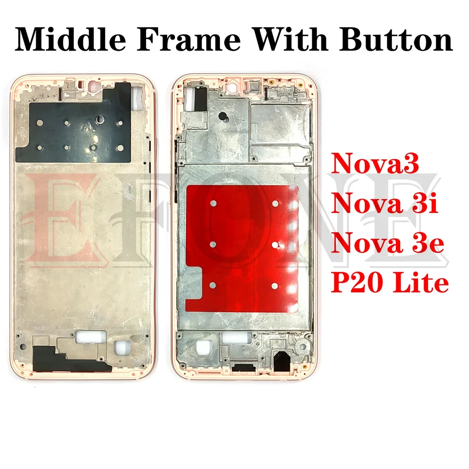 Pre Huawei Nova 3 3i 3E P20 LITE Stredný rám skryt obrazovky LCD LCD Front Shell Ráme