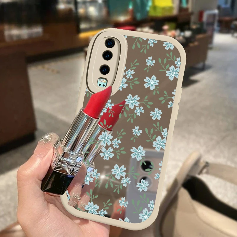Pre Huawei P30 Lite Case Careful Tlated Cover Mäkký silikónový telefón pre Huawei P40 P30 P20 Pro Mate 20 Pro Mirror Bumper