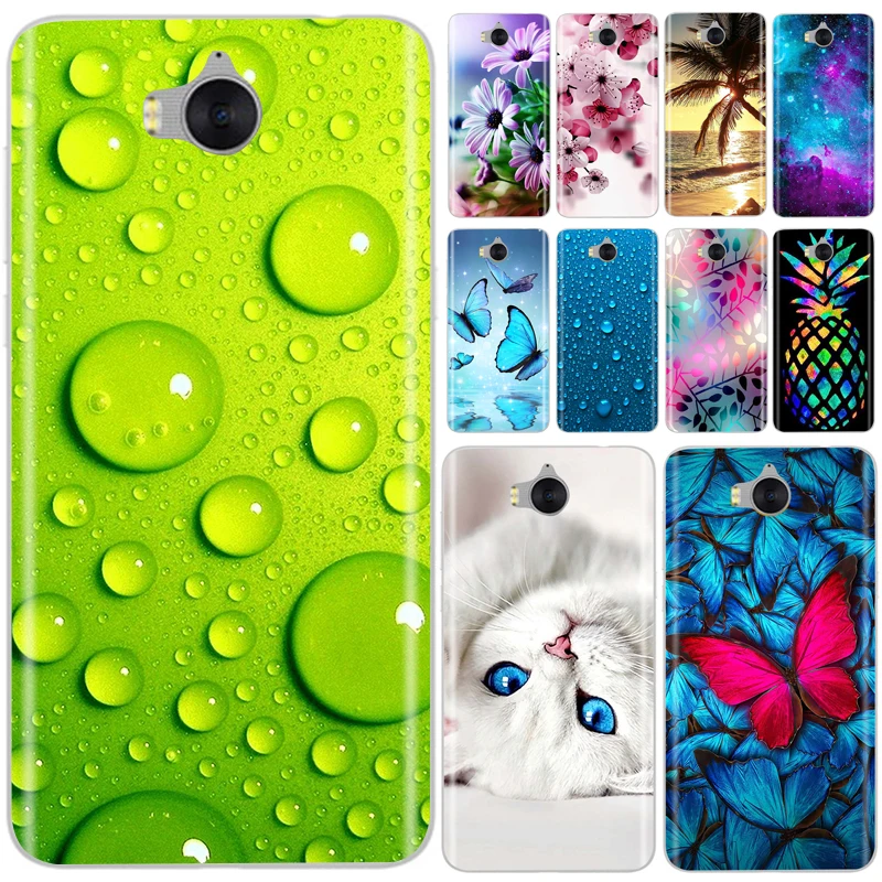 Pre Huawei Y6 2017 / Y5 2017 puzdro Soft Silikone Telefón pre Huawei Y5 2017 Back Case pre Huawei Y6 2017 Mya-L22 Mya-U29 Cover