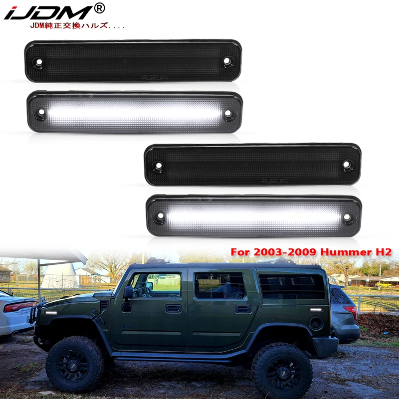 Pre Hummer H2 Bočné značky Svetlo Svetla predného otočenia svetla Light Light Zadné parkovacie svetlo vymeňte OEM SideMarker Lamps 2003-2009 12V