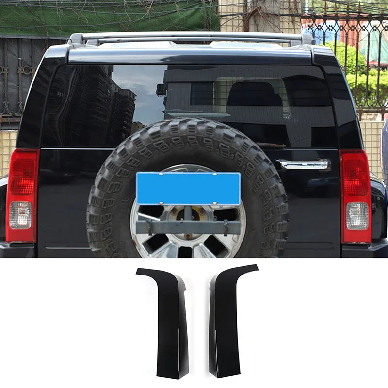 Pre Hummer H3 2005 2006 2007 2008 2009 CAR D Pillar Dekoratívny kryt ABS exteriérové ​​doplnky 2 ks