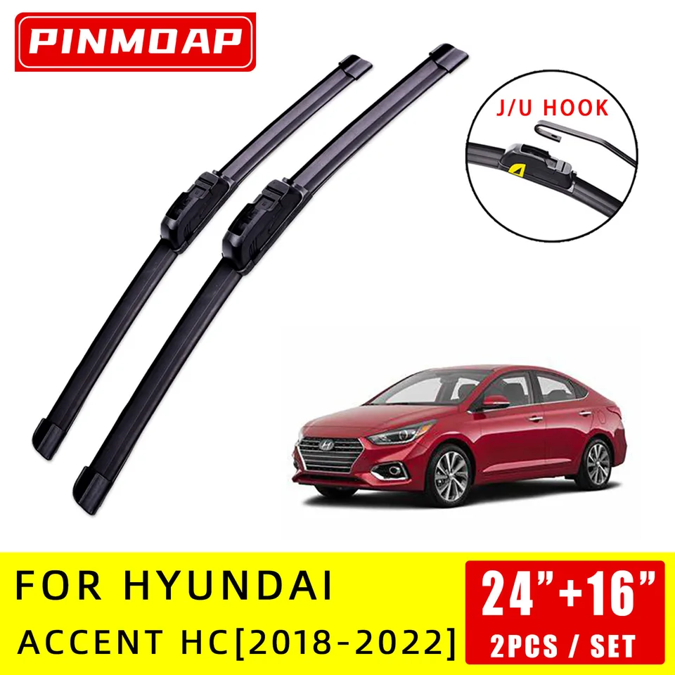 Pre Hyundai Accent HC 2018 2019 2020 2021 2022 Čepele predných stieračov Boses Cutter Accessories UJ Hook