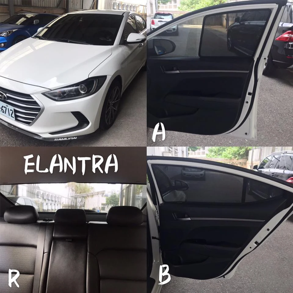Pre Hyundai Elantra Ad Avante 2015-2020 Magnetické auto Sunshade predné čelné sklo Zadná strana detské okno Sunshad Shade Visor