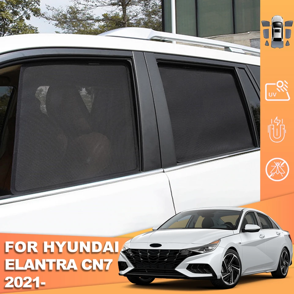 Pre Hyundai Elantra Avante CN7 2021-2024 Magnetické auto Sunshade predné čelné sklo Zadná strana detské okno Sun Shadie Pensor