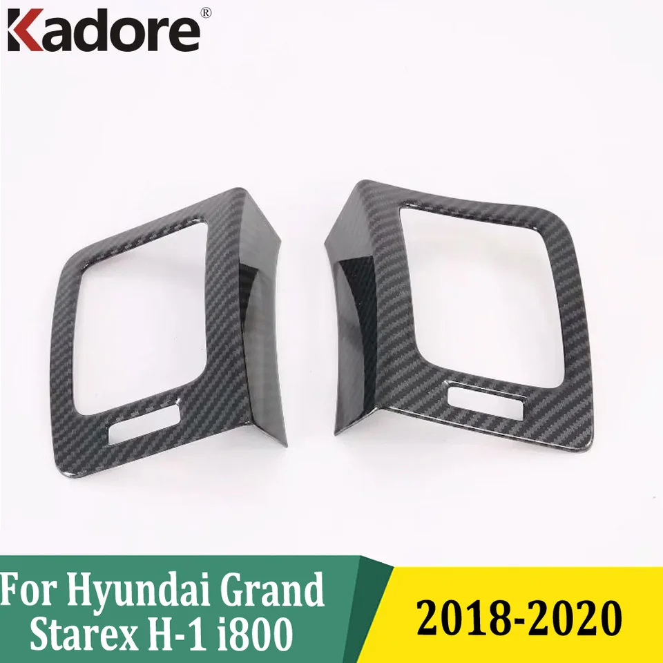 Pre Hyundai Grand Starex H-1 i800 2018 2019 2020 Predná klimatizácia Venný obklad krytia Interiér Cuploch Ab Uhlíkové vlákno