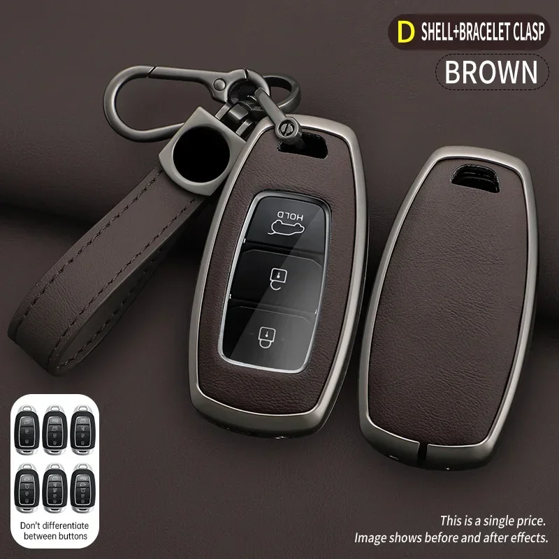 Pre Hyundai i30 IX35 Kona Encino Solaris Azera Grandeur IG Accent Santa Fe Palisade 3/4/5 Tons Case Cover Cover Keychain