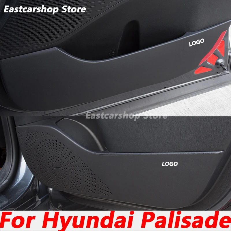 Pre Hyundai Palisade 2020 2021 2022 Automobilie Kožné kožené dverové chrániče Dvere Pad Dvere Plank Anti Kick Pad Rat Cover Príslušenstvo