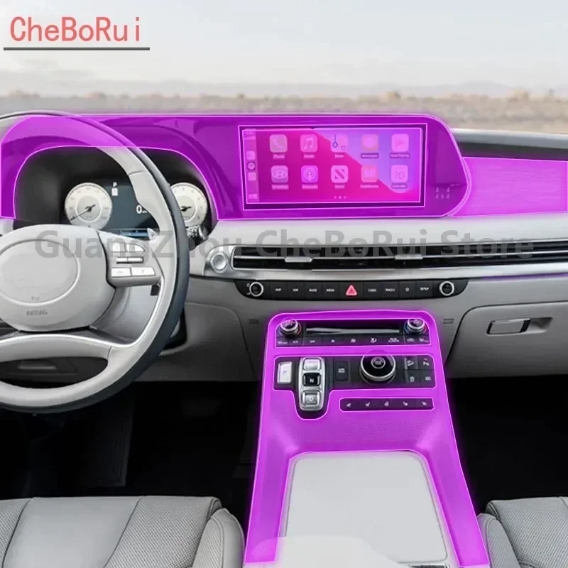 Pre Hyundai Palisade 2022-2023 Interiérové ​​príslušenstvo automobilu Transparentné TPU-PPF