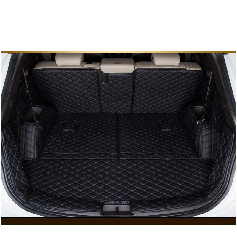 pre Hyundai Santa Fe Leather Car Trunk Mat Cargo Liner 2013 2014 2015 3. generácia